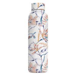 Botella termo vintage flores 