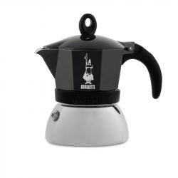 Cafetera Italiana Inducción Negra - 4 y 6 Tazas