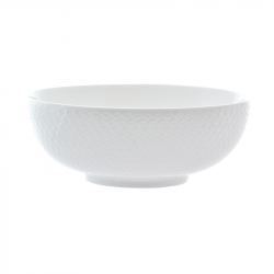 Ensaladera Porcelana Blanca Relieve